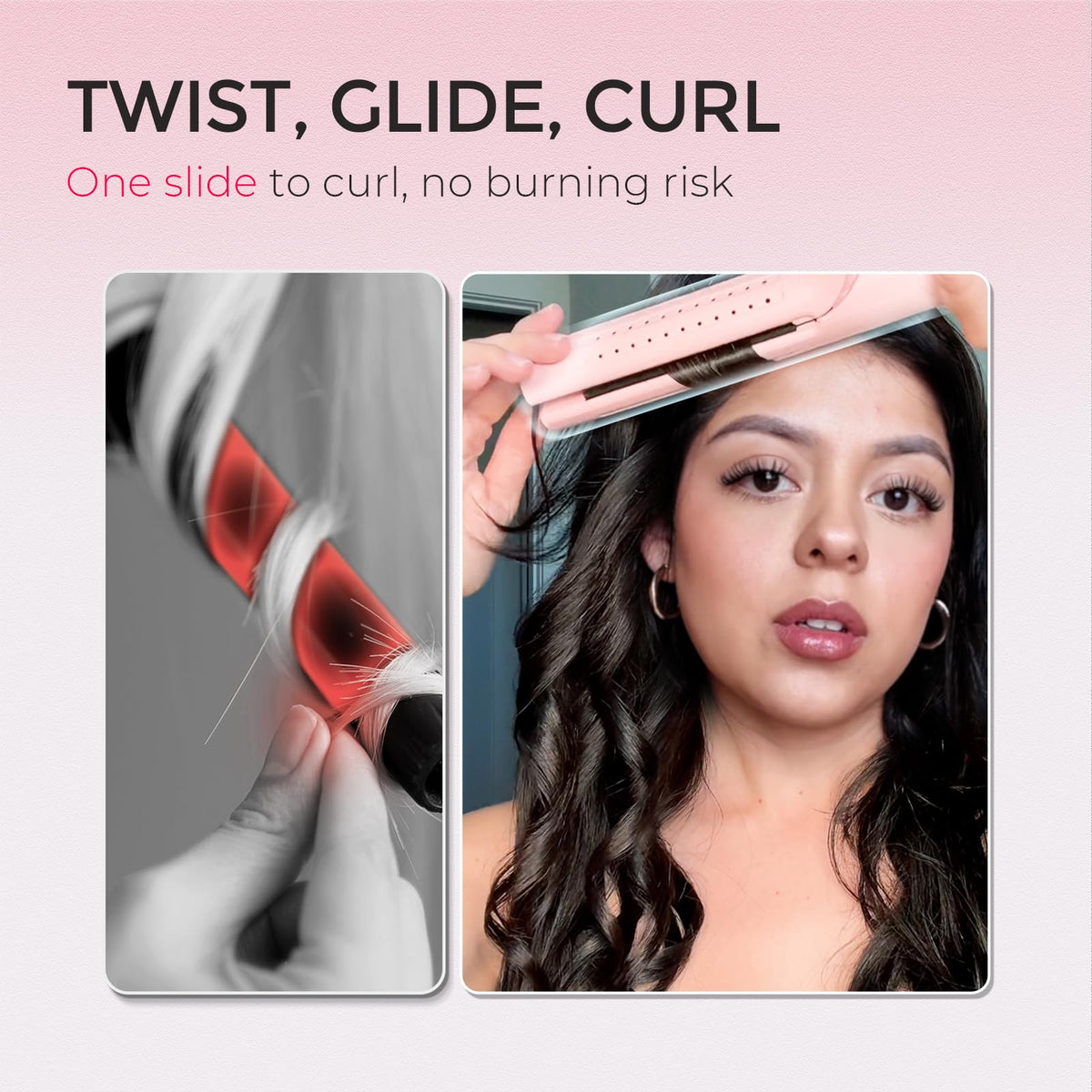 TYMO Airflow 2.0 Curling Iron Flat Iron close-up of plates