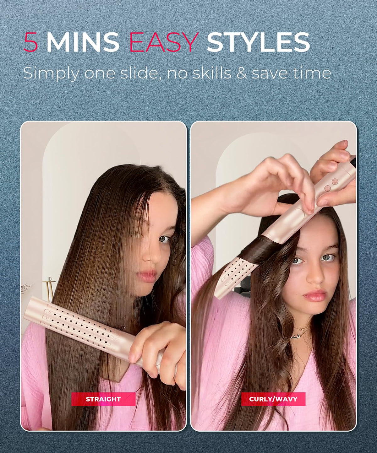 TYMO Airflow 2.0 Curling Iron Flat Iron in packaging