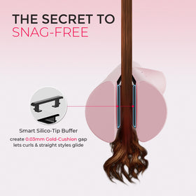 TYMO Airflow 2.0 Curling Iron Flat Iron in use creating curls