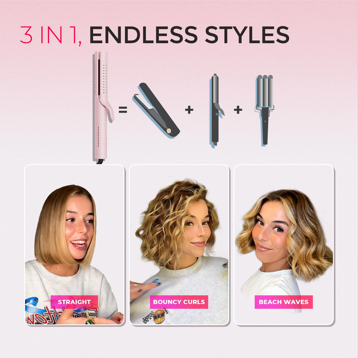TYMO Airflow 2.0 Curling Iron Flat Iron with temperature settings