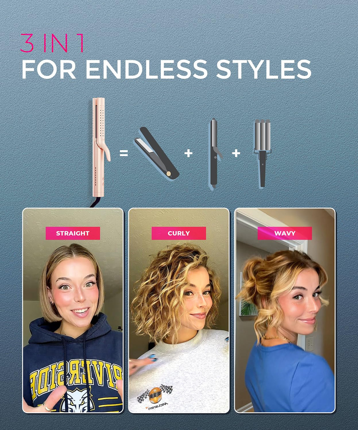 TYMO Airflow 2.0 Curling Iron Flat Iron with temperature settings