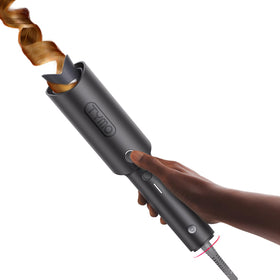 TYMO Automatic Rotating Curling Iron front view with 1.25 inch barrel
