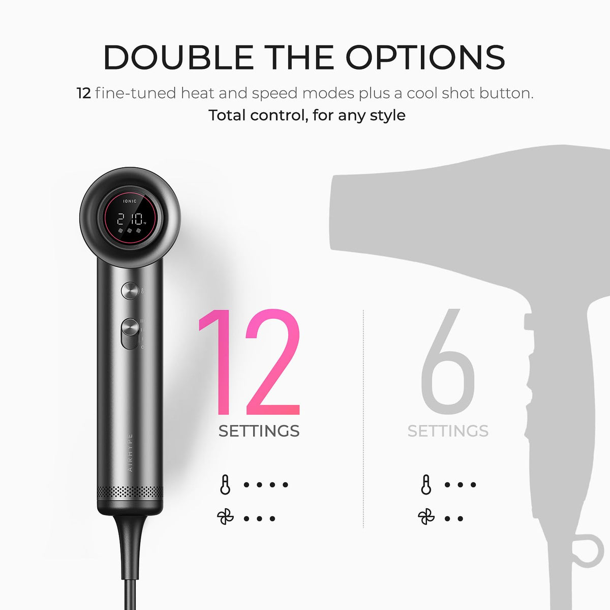 TYMO Blow Dryer with comb nozzle attachment