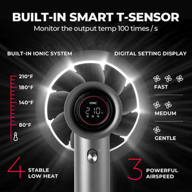 TYMO Blow Dryer with comb nozzle displaying wide-tooth design