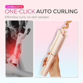 TYMO CURLGO curling iron side view showing controls