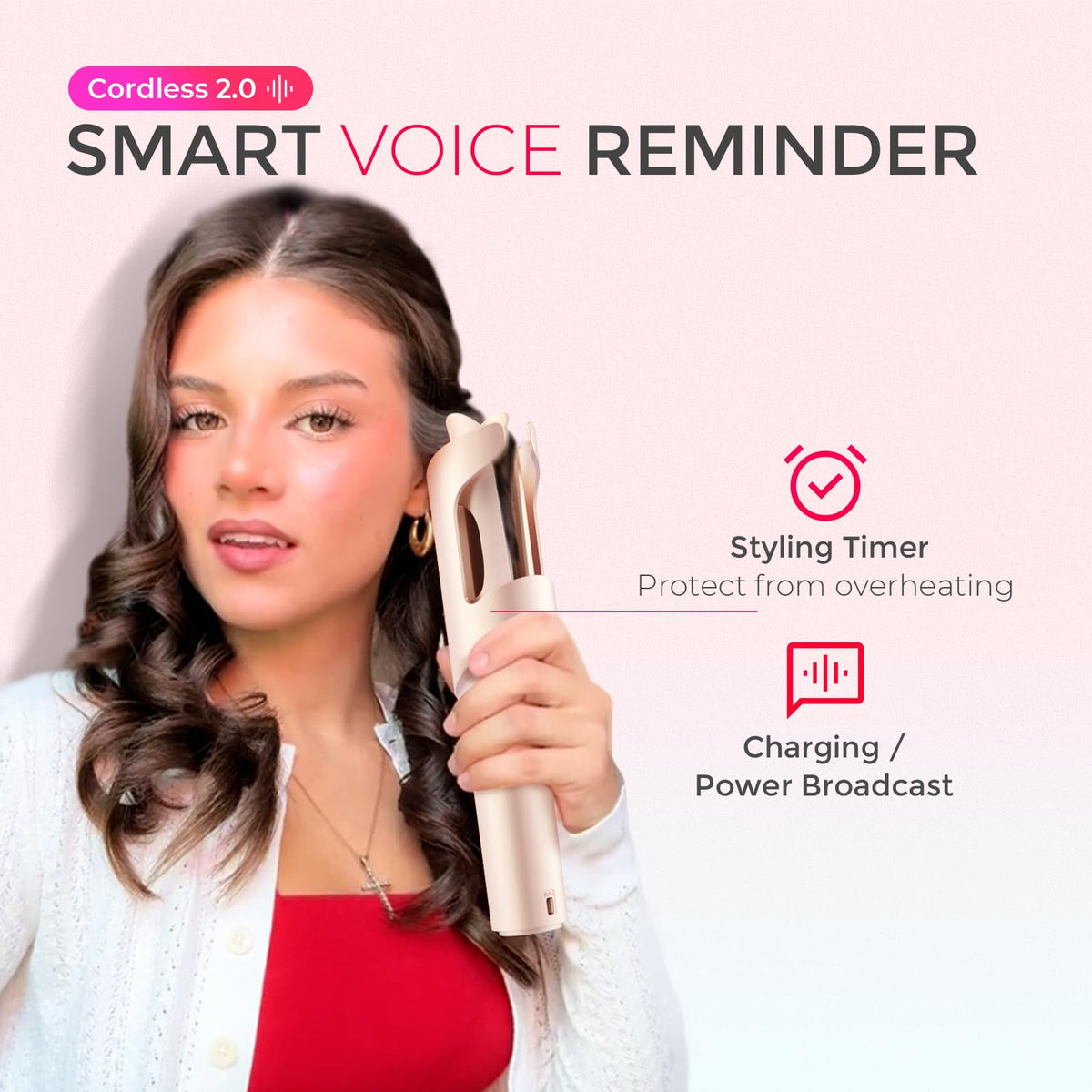 TYMO CURLGO curling iron with charger and accessories