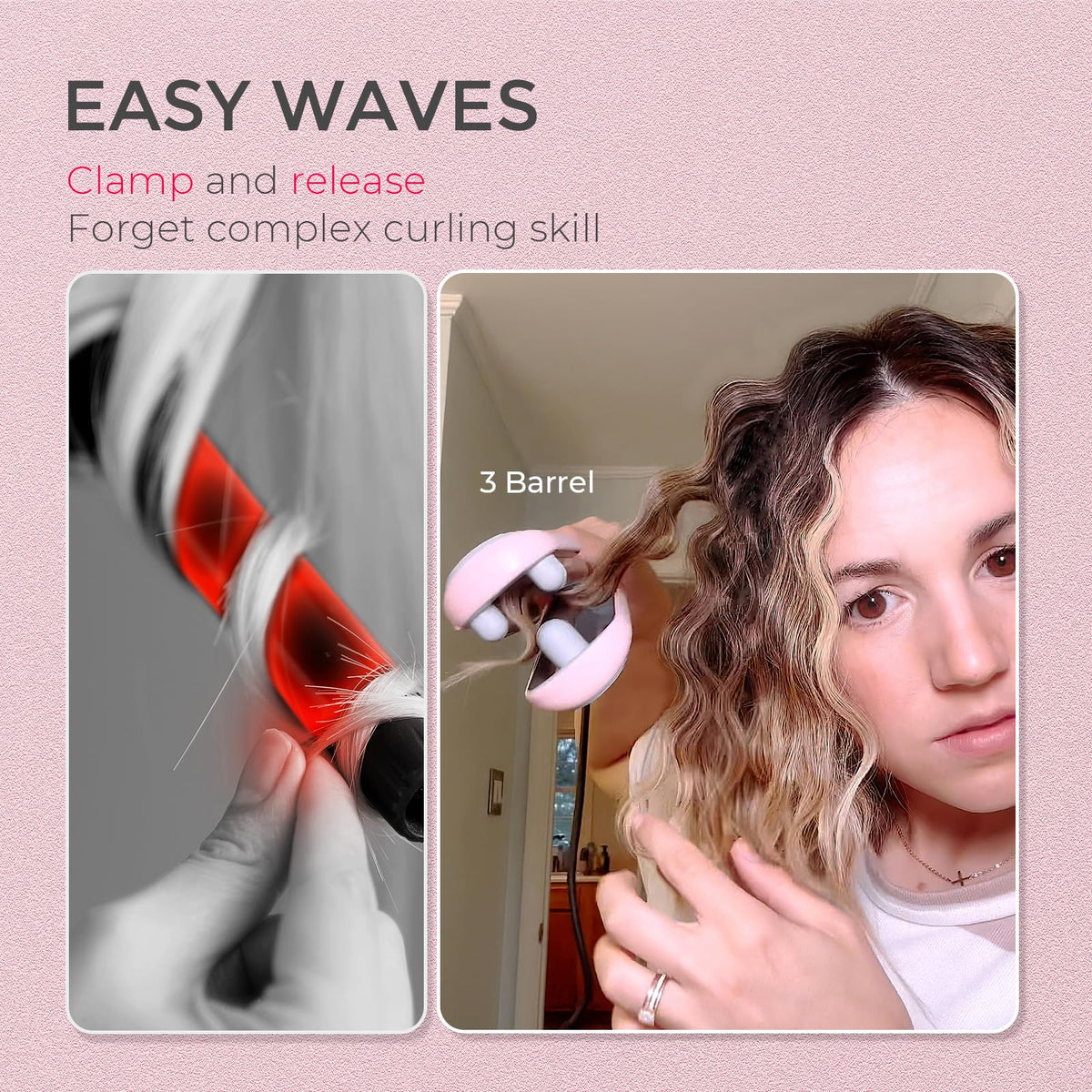 TYMO Curling Iron Hair Crimper Waver side view