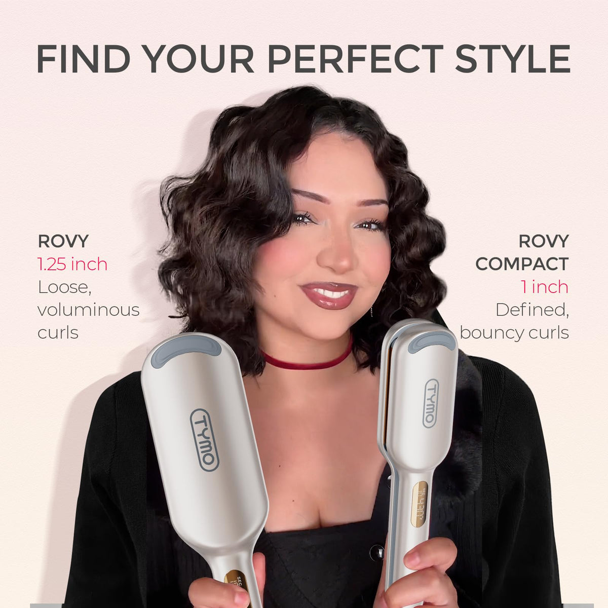 TYMO Curling Iron Hair Crimper Waver with beachy waves