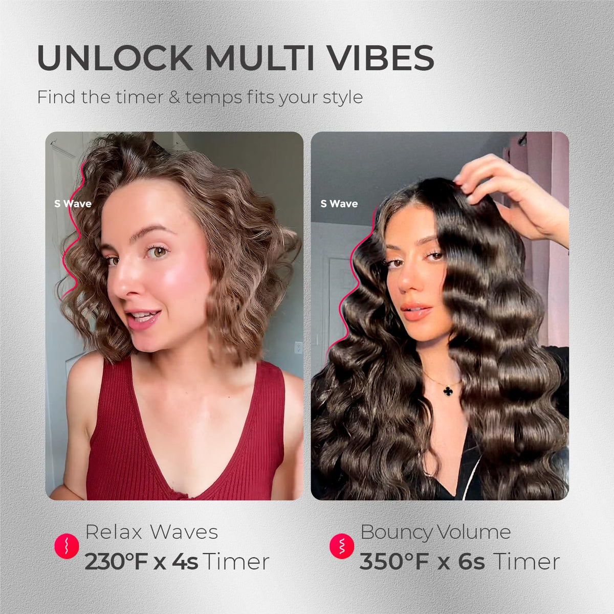 TYMO Curling Iron in use creating beach waves