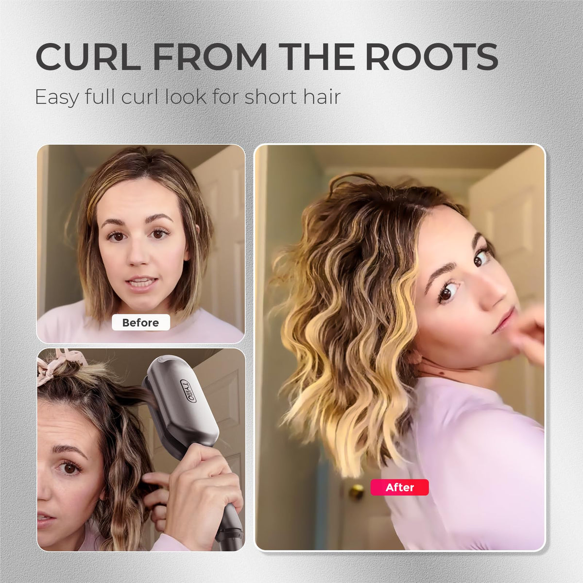 TYMO Curling Iron packaging with product details