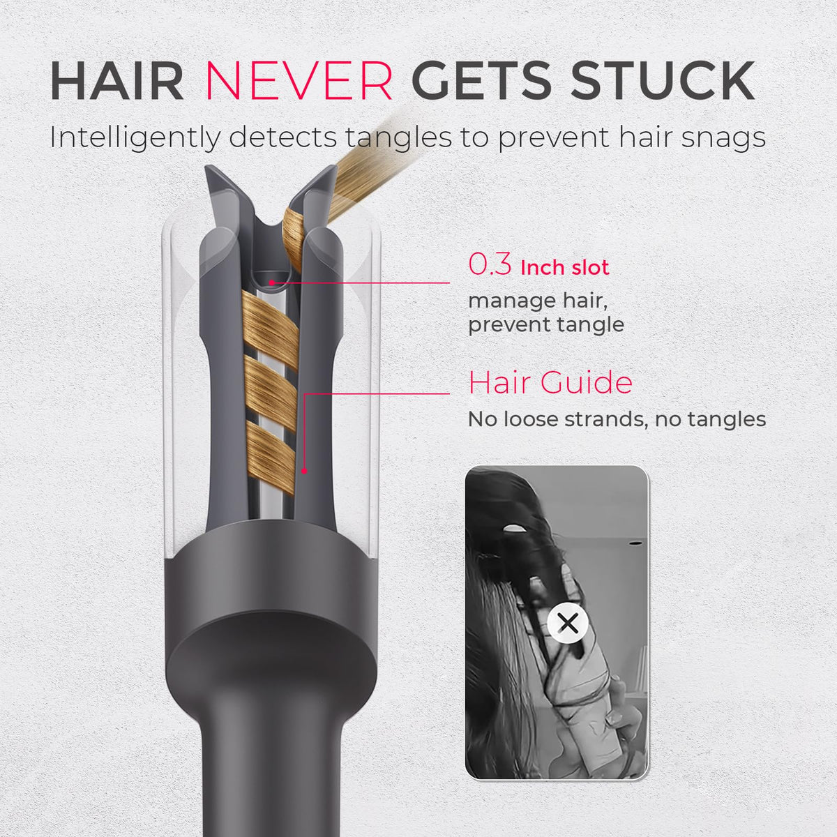 TYMO curling iron with digital display