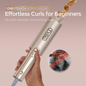 TYMO CurlPro Plus Automatic Curling Iron displaying long barrel design