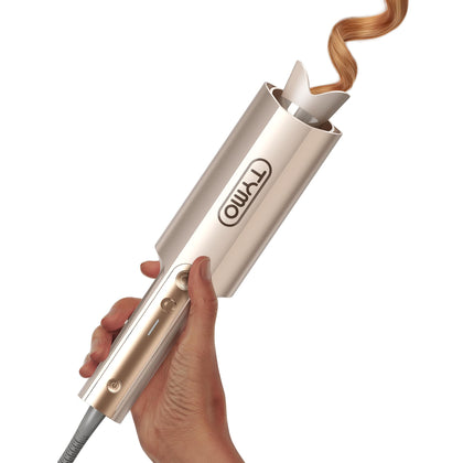 TYMO CurlPro Plus automatic curling iron front view in gold