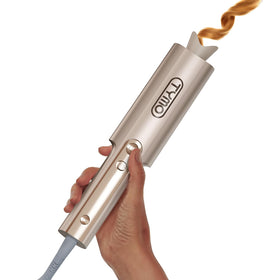 TYMO CurlPro Plus Automatic Curling Iron front view in gold