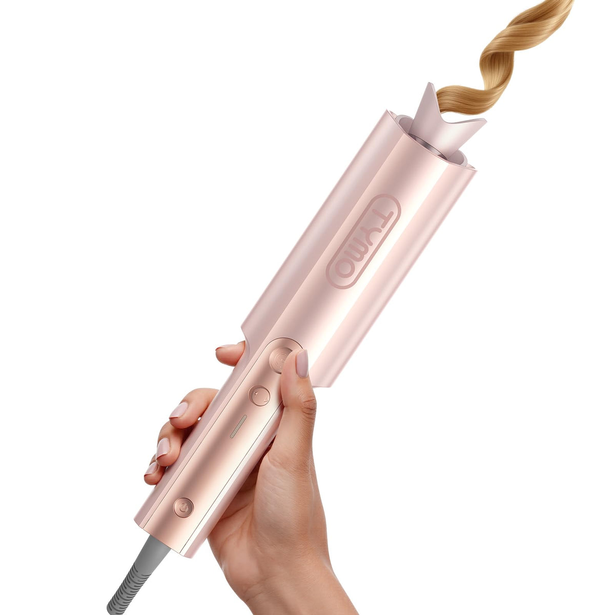 TYMO CurlPro Plus Automatic Curling Iron front view in Gold Blush