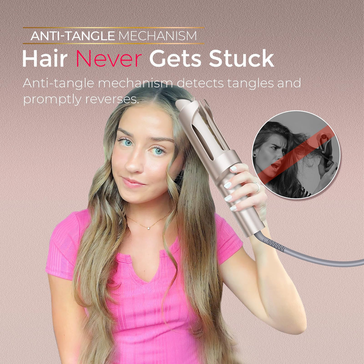 TYMO CurlPro Plus Automatic Curling Iron packaging and accessories