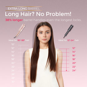 TYMO CurlPro Plus Automatic Curling Iron with buttons visible