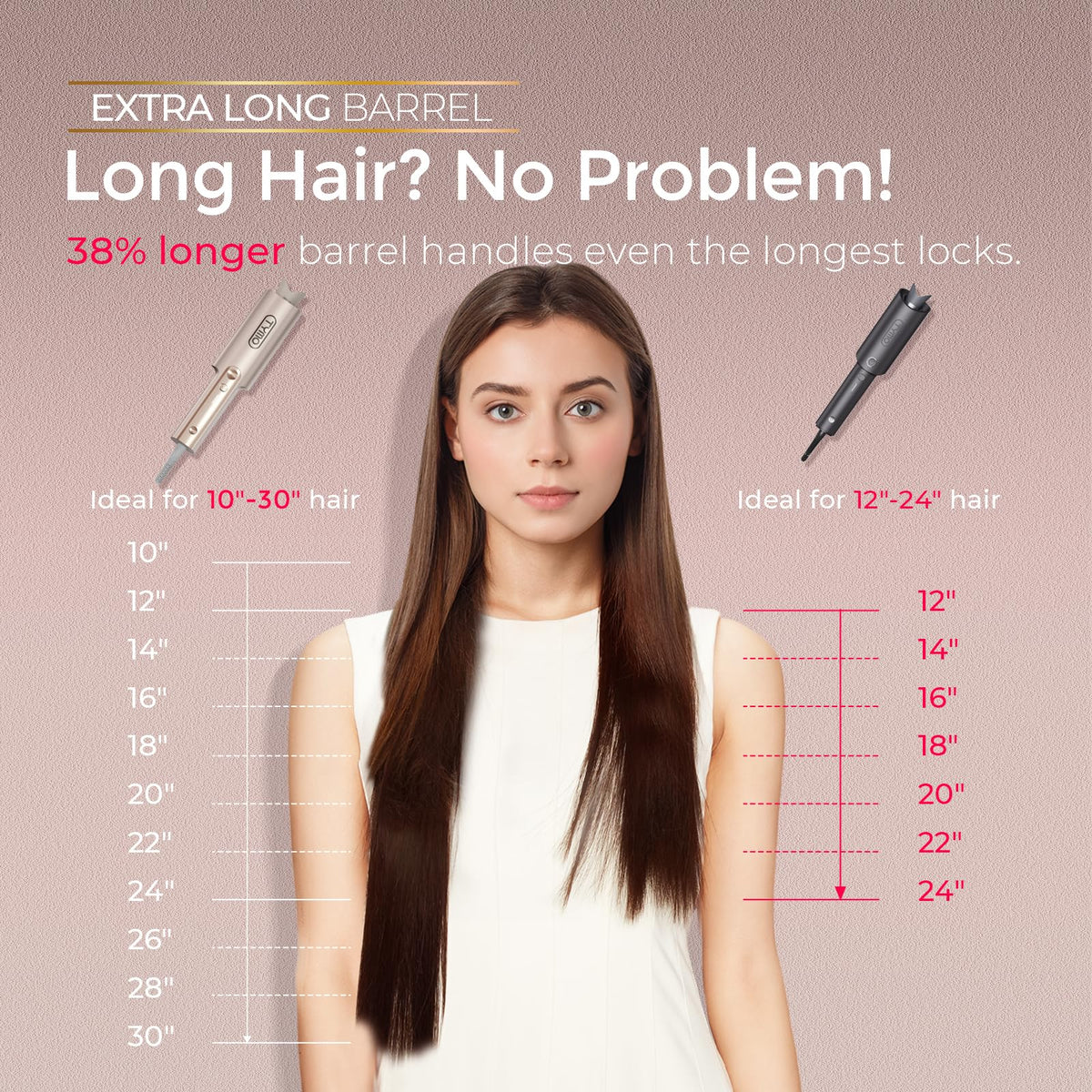 TYMO CurlPro Plus Automatic Curling Iron with digital display