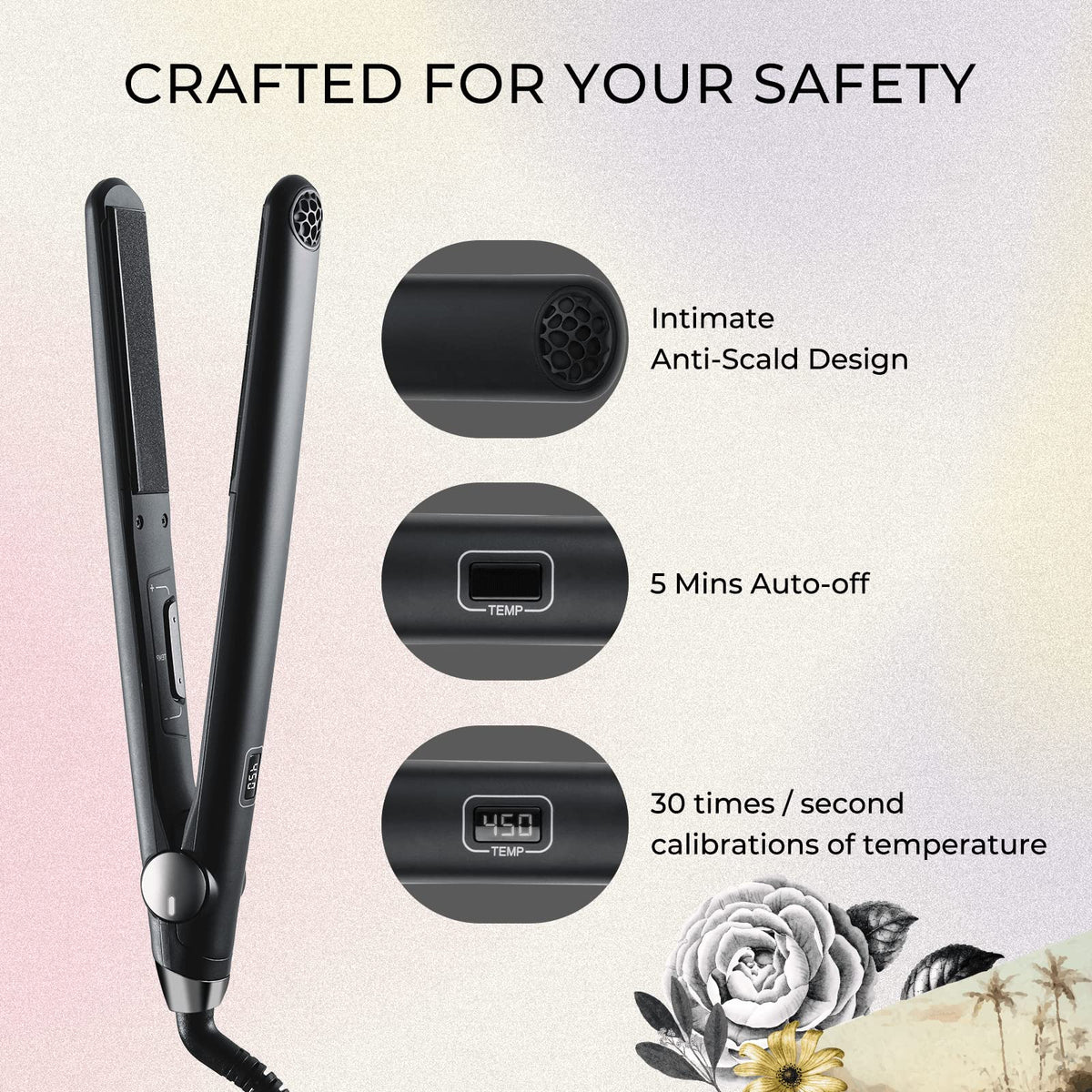 TYMO Flat Iron demonstrating safety features