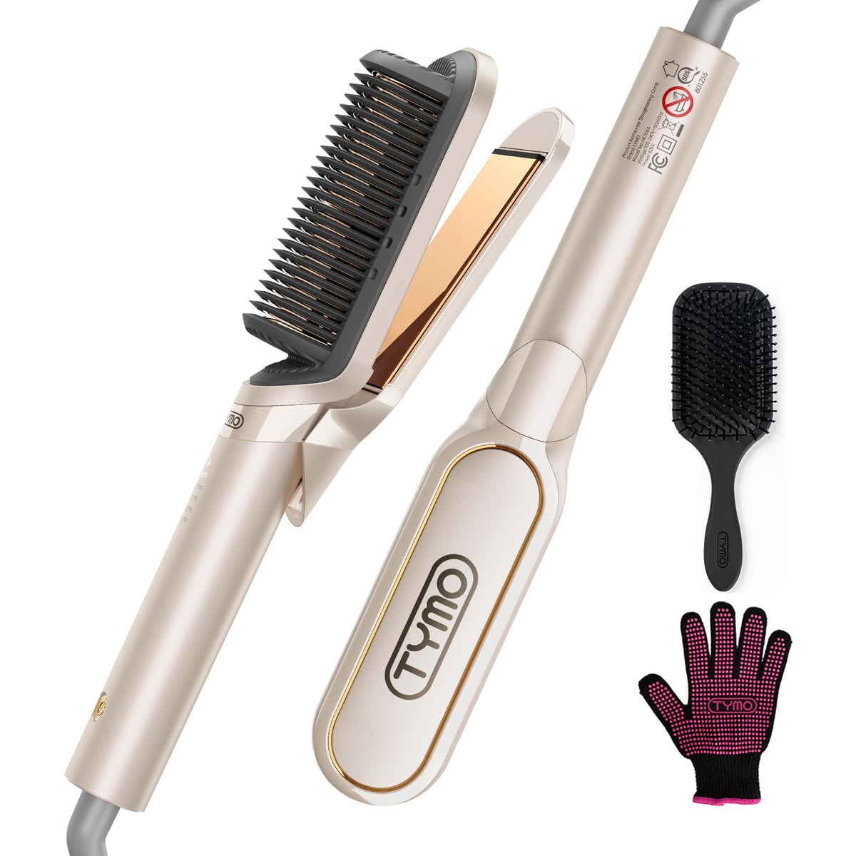 TYMO Flat Iron Hair Straightener Brush front view