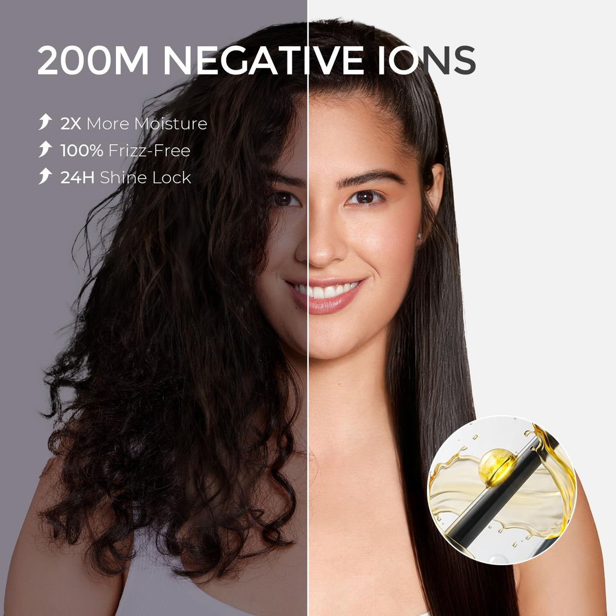 TYMO Flat Iron Hair Straightener Brush with heat-proof comb