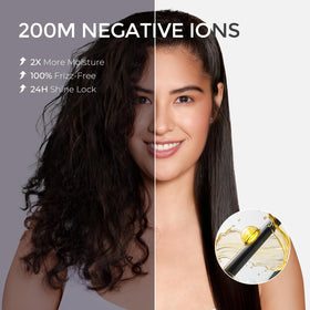 TYMO Flat Iron Hair Straightener Brush with heat-proof comb