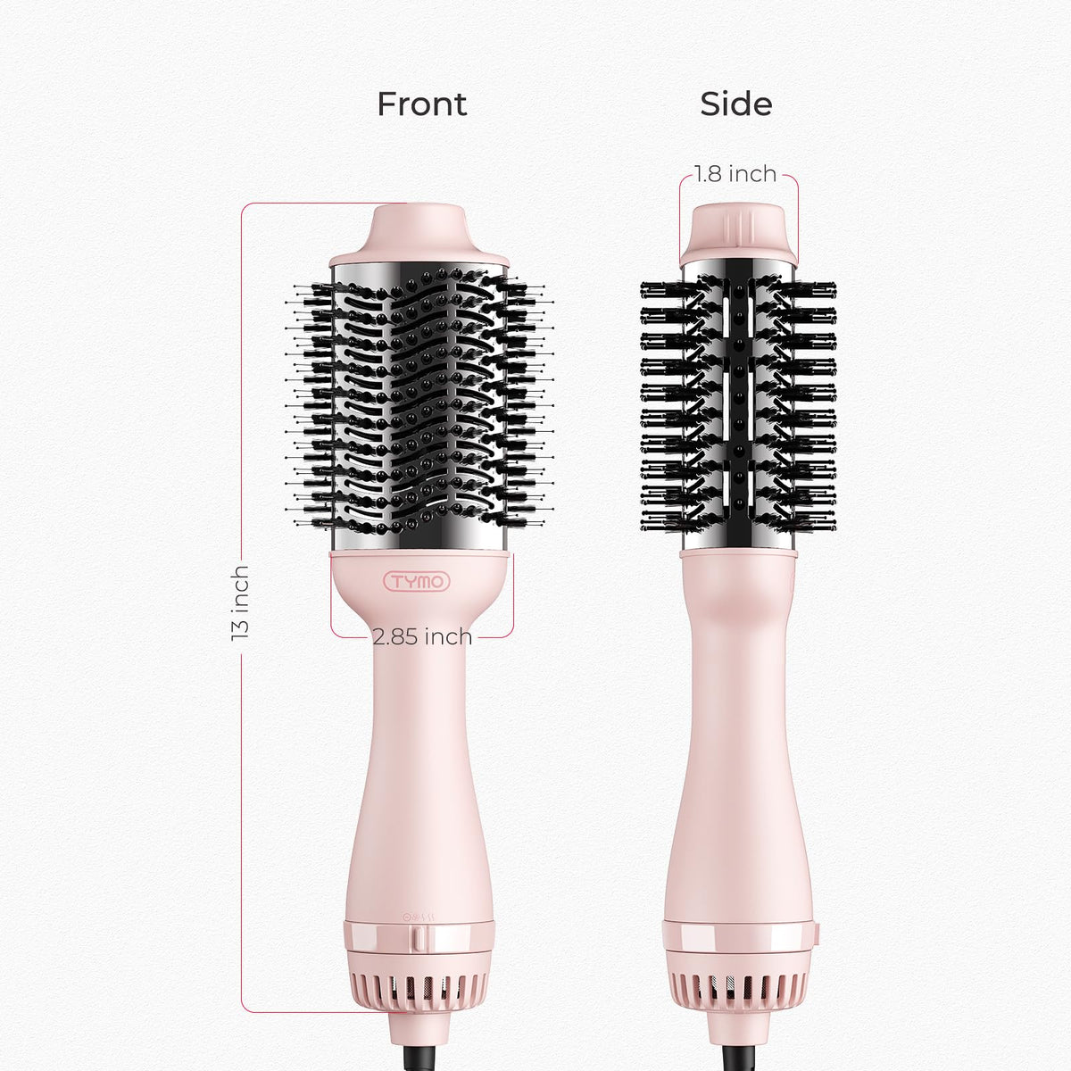 TYMO Hair Dryer Brush demonstrating styling results