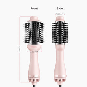 TYMO Hair Dryer Brush demonstrating styling results