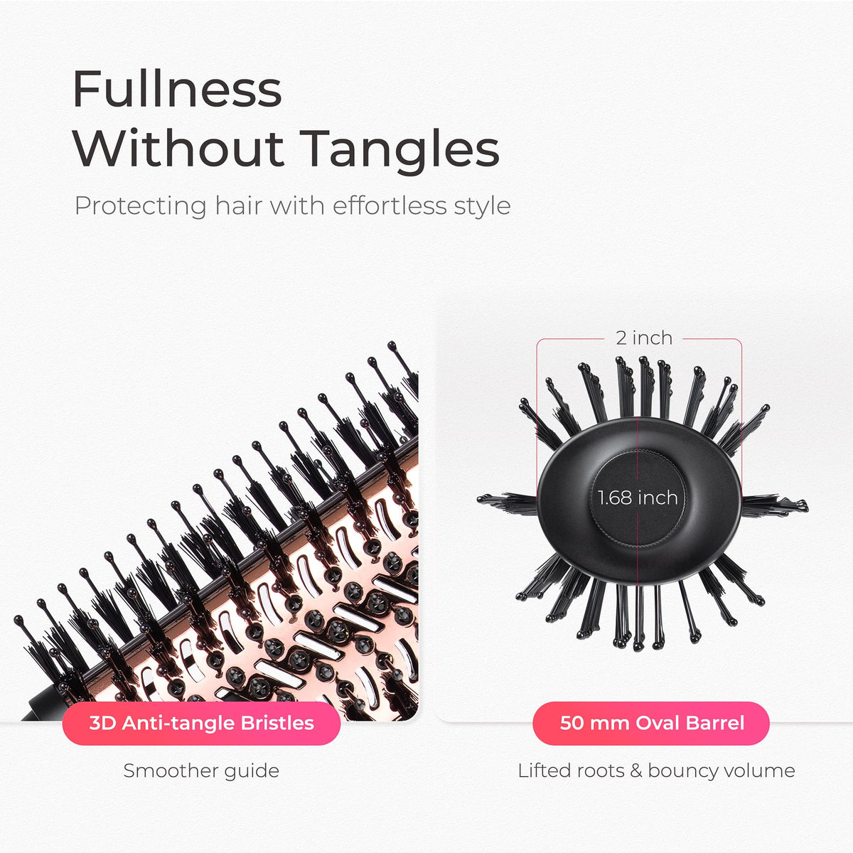 TYMO Hair Dryer Brush lifestyle scene in use
