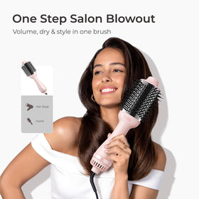 TYMO Hair Dryer Brush side view showing bristle design