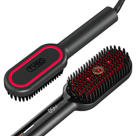 TYMO Hair Straightener Brush front view with dense bristles