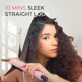 TYMO Hair Straightener Brush Sakura Pink side view