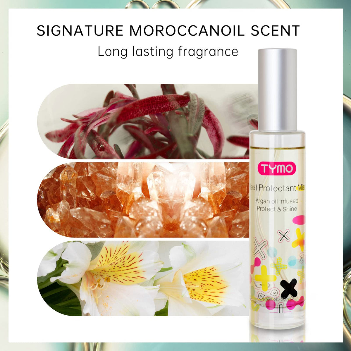 TYMO Heat Protection Spray with styling tools