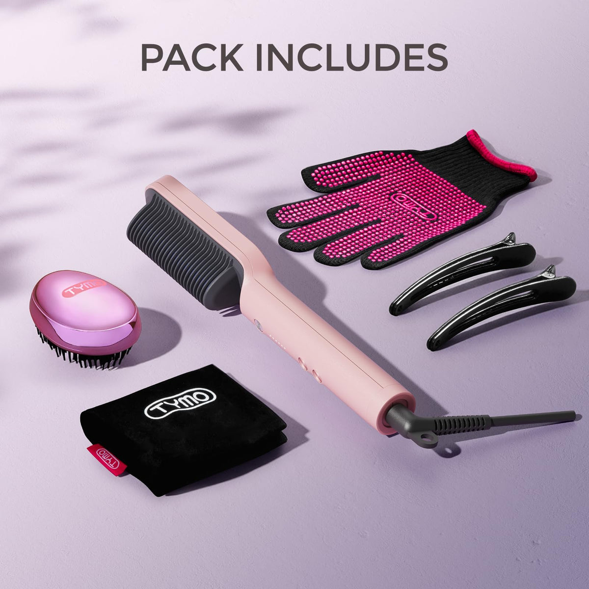 TYMO Ring Hair Straightener Brush auto-off feature