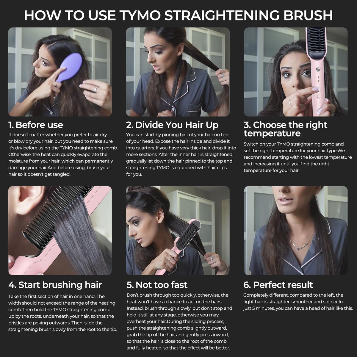 TYMO Ring Hair Straightener Brush packaging view