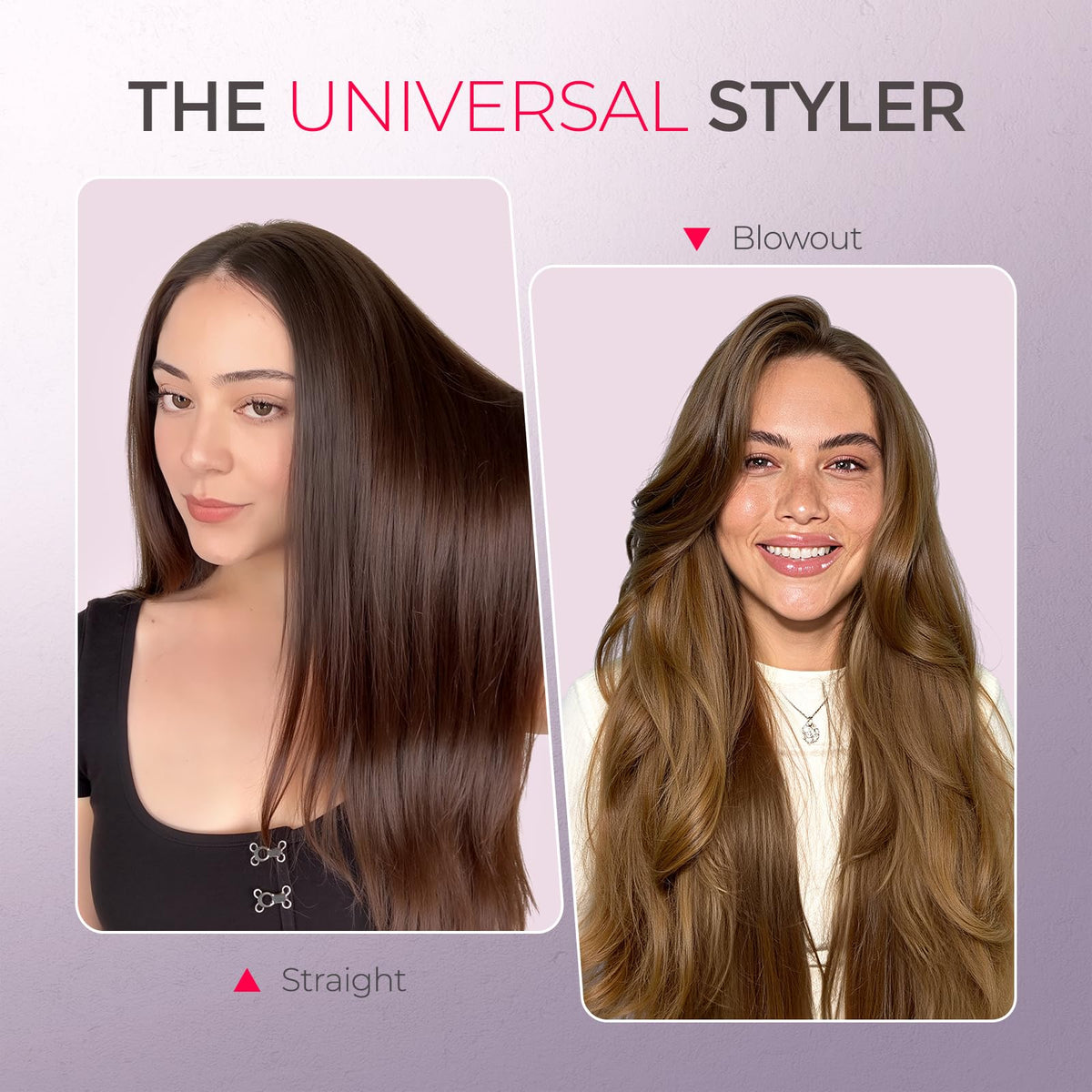 TYMO Ring Hair Straightener Brush showing keratin ceramic coating