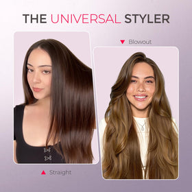TYMO Ring Hair Straightener Brush showing keratin ceramic coating