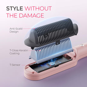 TYMO Ring Hair Straightener Brush with anti-scald design
