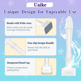 Uaike Derma Stamp in hand demonstrating ease of use