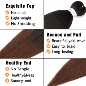 Ubeleco 24 inch braiding hair in various braid styles