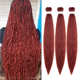 Ubeleco 24-inch pre-stretched braiding hair #350 front view
