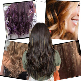 Ubeleco hair tinsel clips in various colours