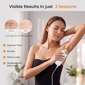 Ubroo IPL Hair Removal Device showing red light technology