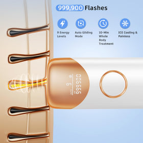Ubroo Laser Hair Removal Device displayed on a bathroom counter