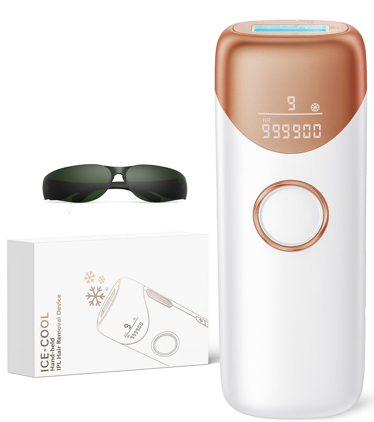 Ubroo Laser Hair Removal Device front view with IPL technology