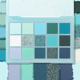 UCANBE 15 Color Eyeshadow Palette close-up of shimmer shades