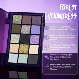 UCANBE 15 Color Eyeshadow Palette open with vibrant shades