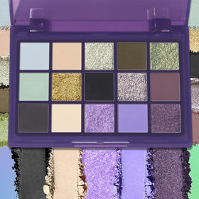 UCANBE 15 Color Eyeshadow Palette swatches on skin