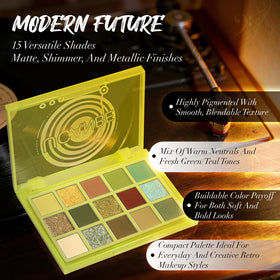 UCANBE 15-Colour Eyeshadow Palette open showing vibrant shades