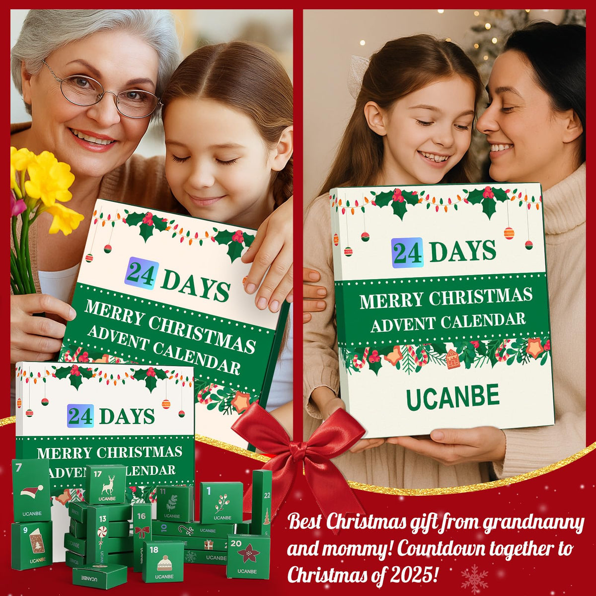 UCANBE 2026 Advent Calendar showing lipsticks and eyeshadows